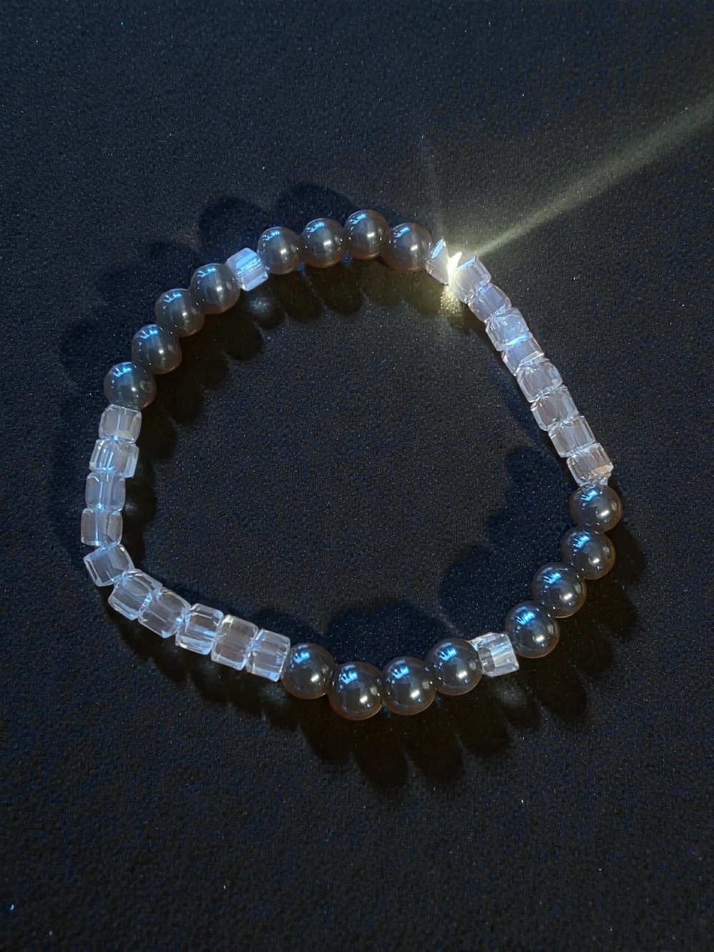 Handmade Crystal & Hematite Crystal Beaded Bracelet